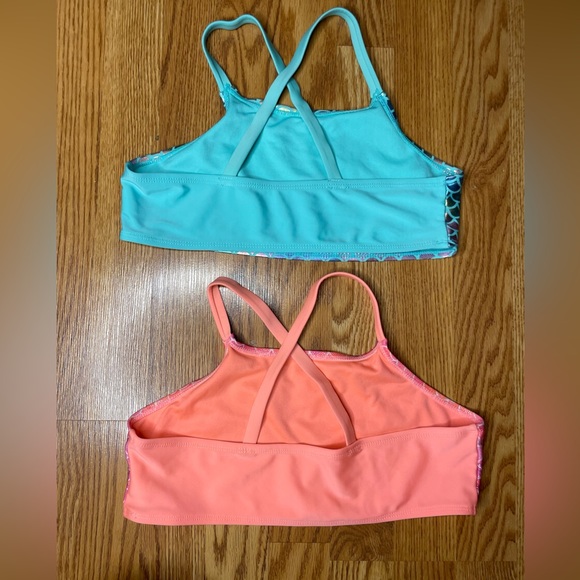 Wonder Nation 4 piece mermaid swim suits (tail, bikini bottoms & 2 tops) XXL 18 - Picture 4 of 11